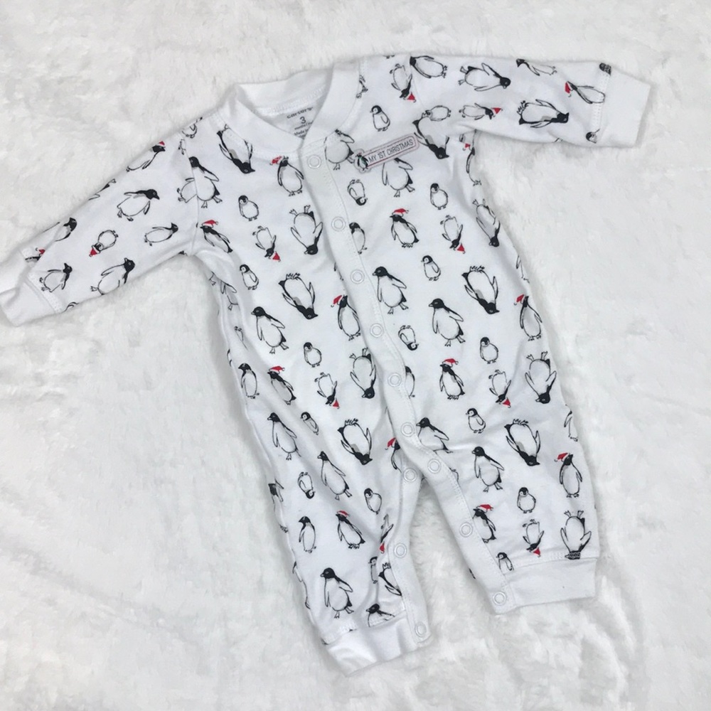 1st Christmas Penguin One Piece Long Sleeves